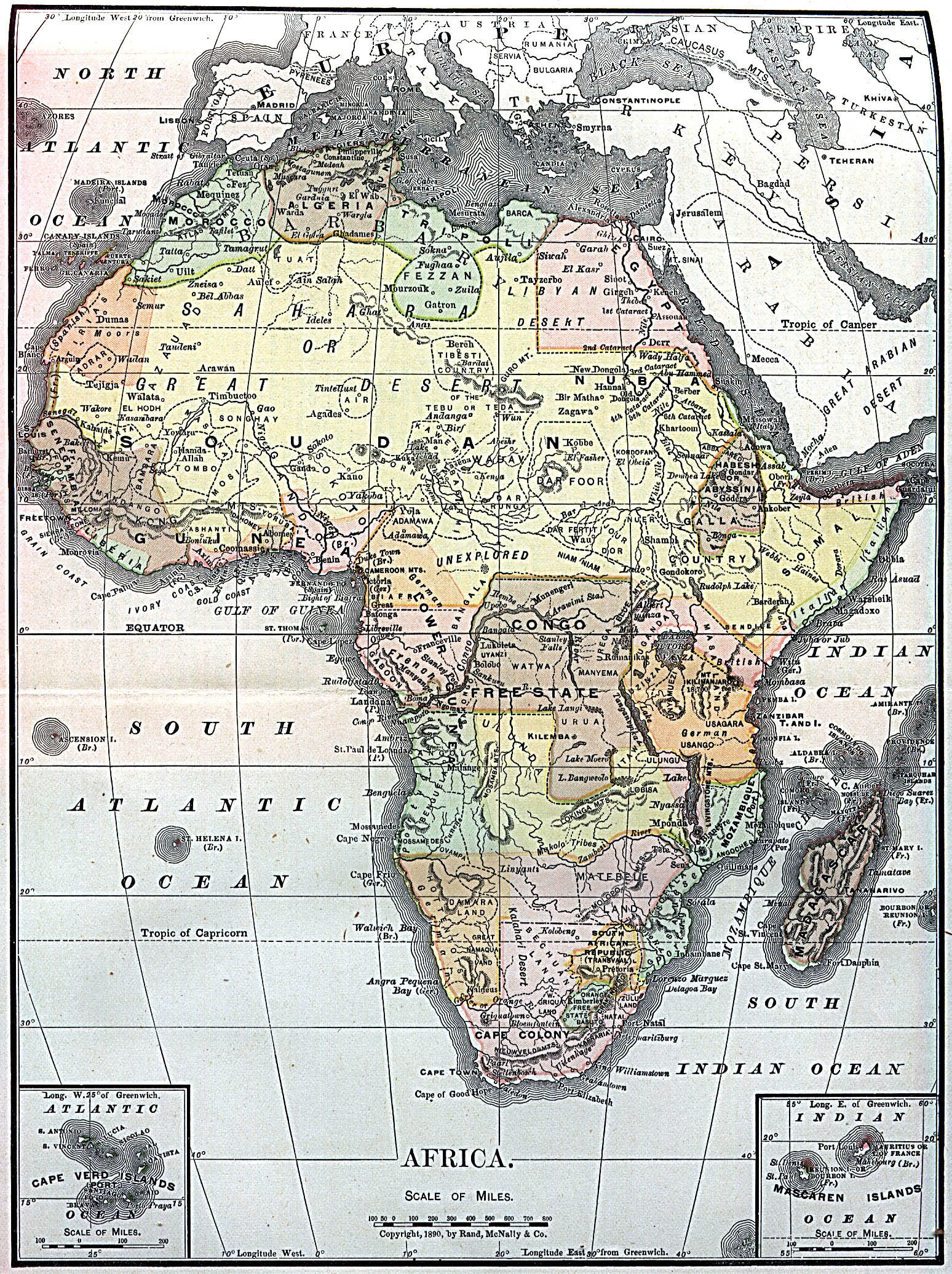 Antigo mapa político de África